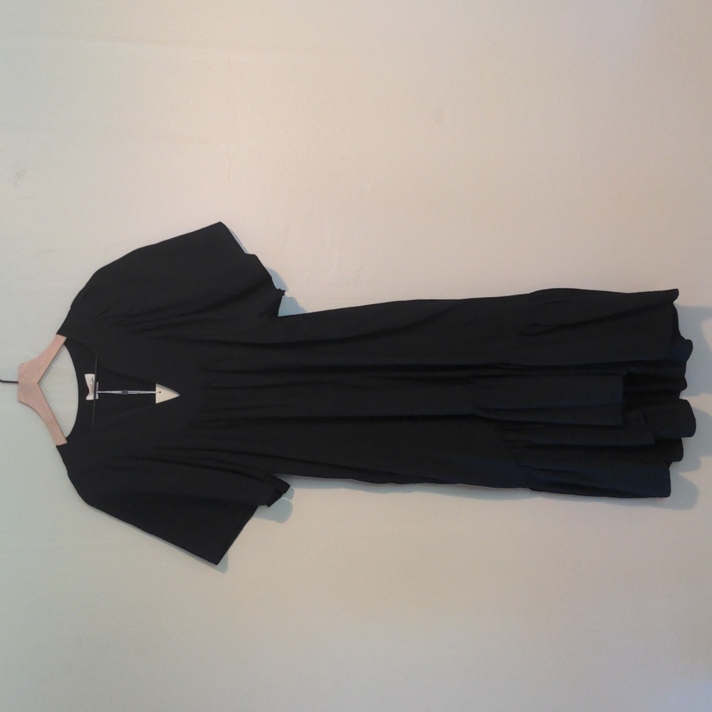 Women's Black Midi Dress, Large